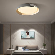 round minimalist led ceiling light with stepless dimming for bedroom