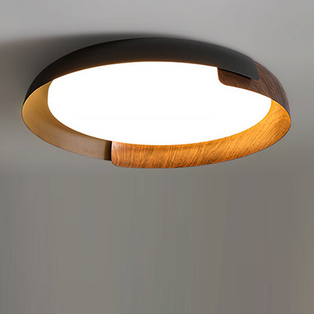 round minimalist led ceiling light with stepless dimming for bedroom