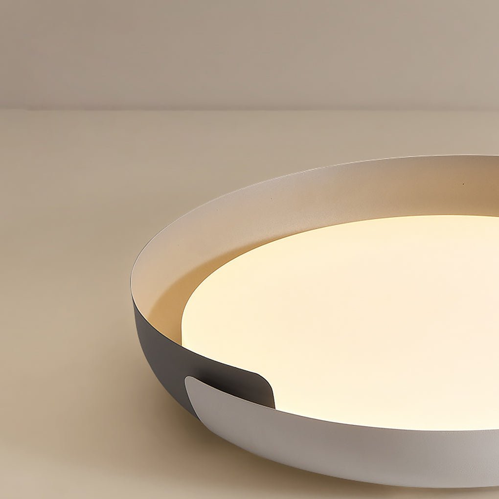 round minimalist led ceiling light with stepless dimming for bedroom