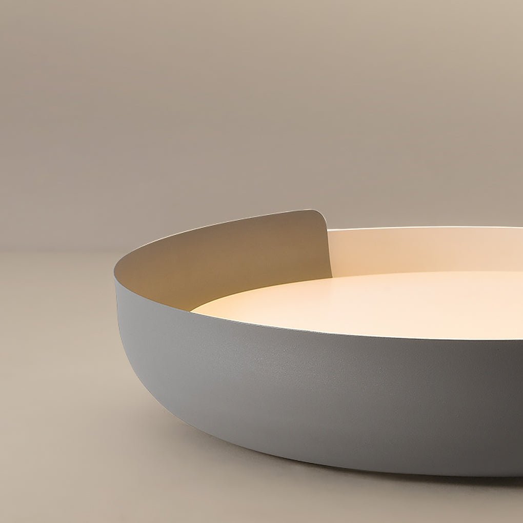round minimalist led ceiling light with stepless dimming for bedroom