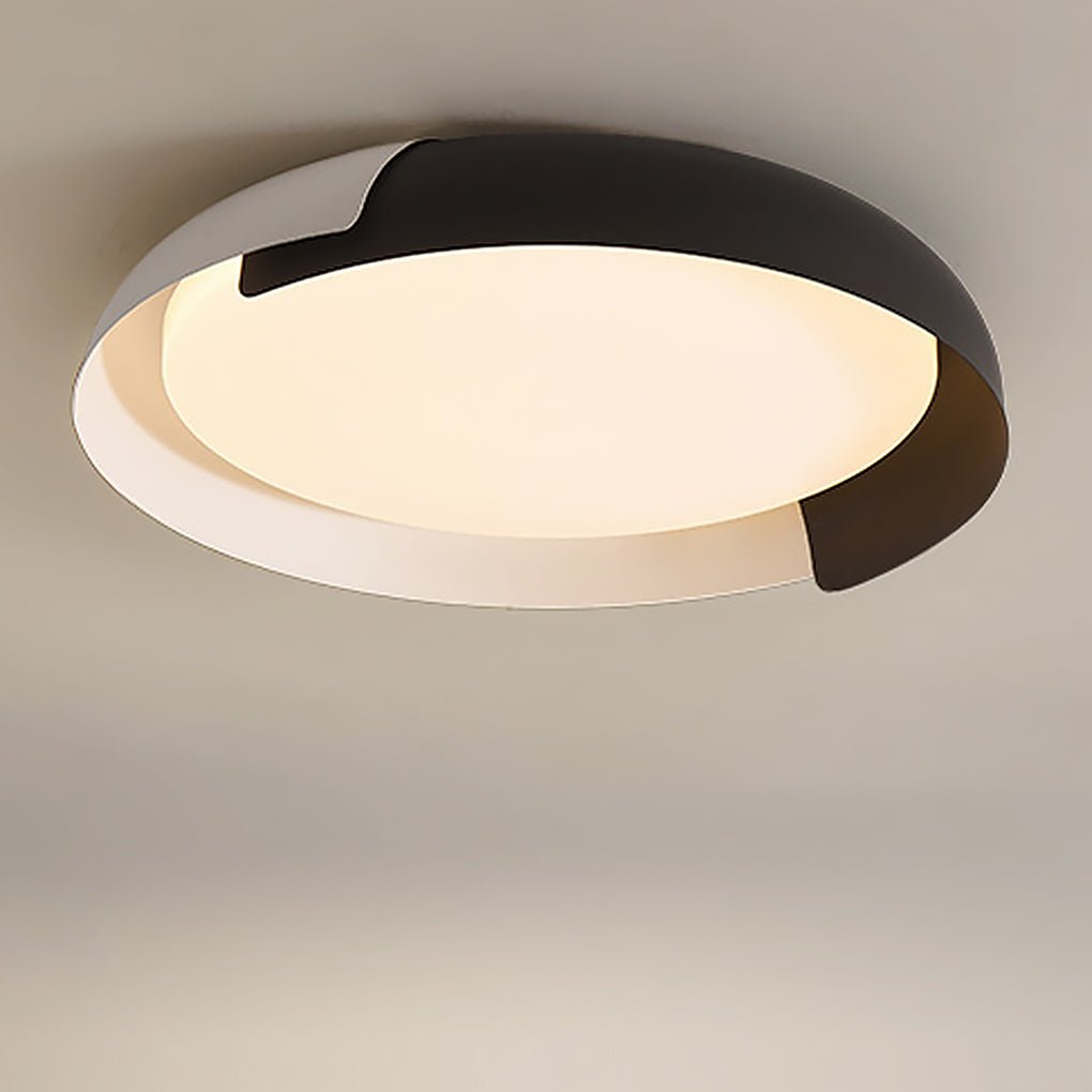 round minimalist led ceiling light with stepless dimming for bedroom