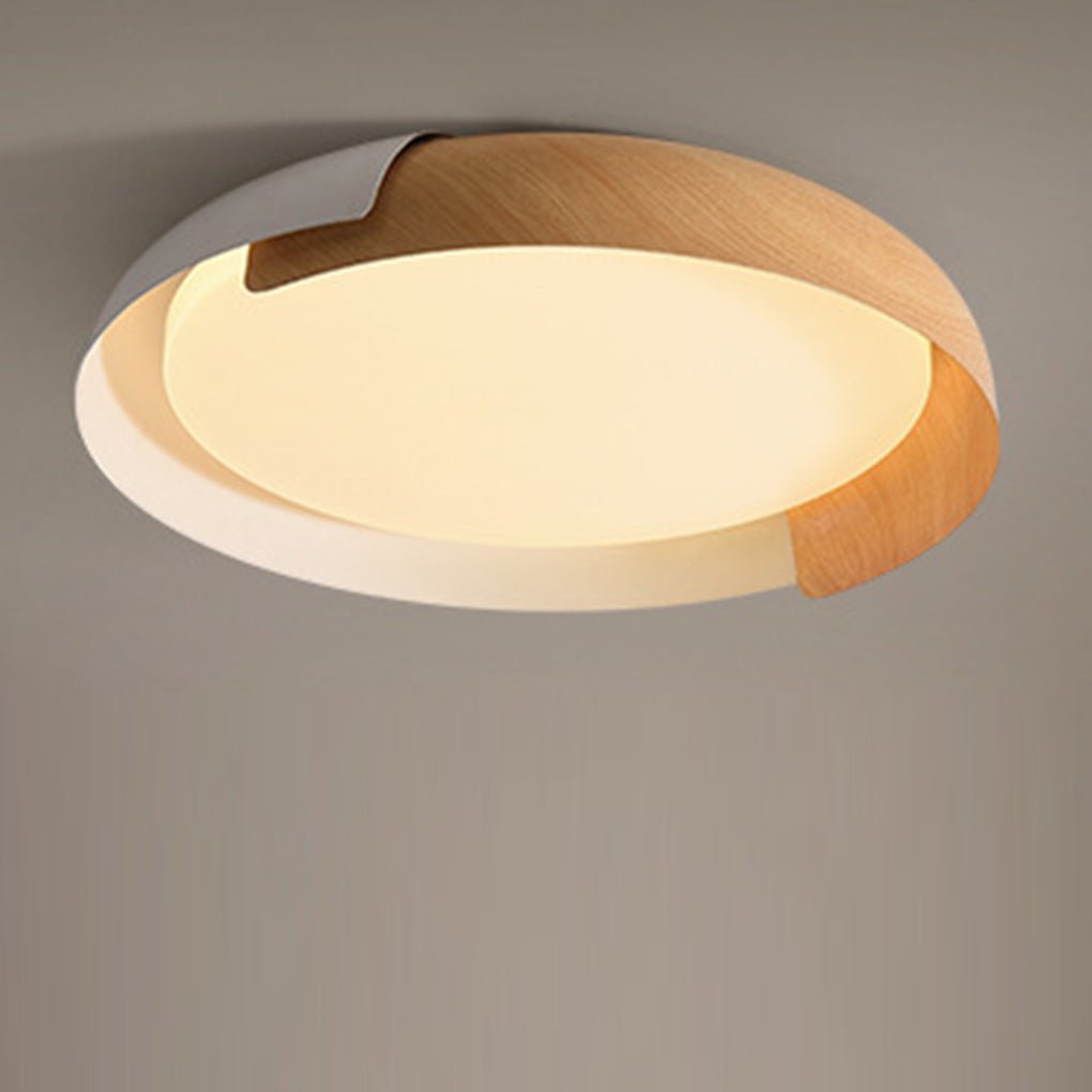 round minimalist led ceiling light with stepless dimming for bedroom