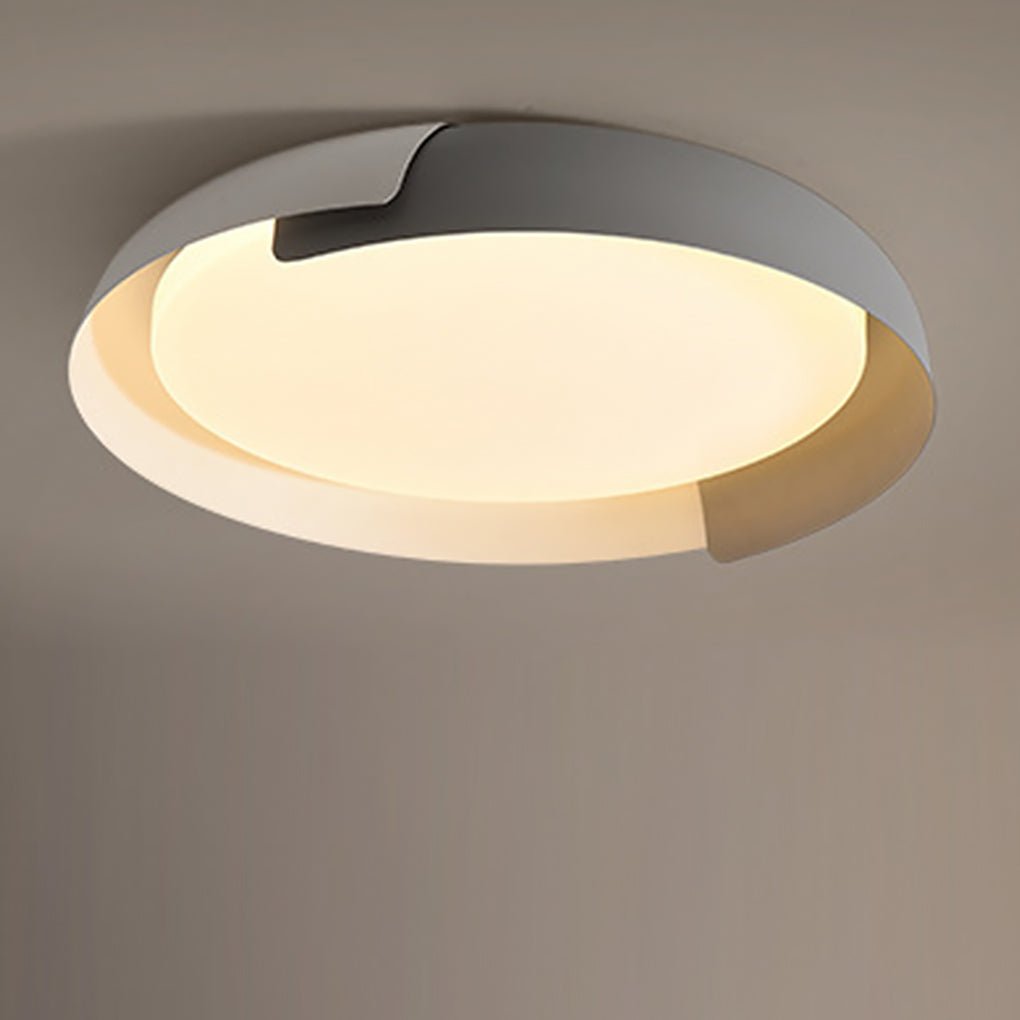 round minimalist led ceiling light with stepless dimming for bedroom