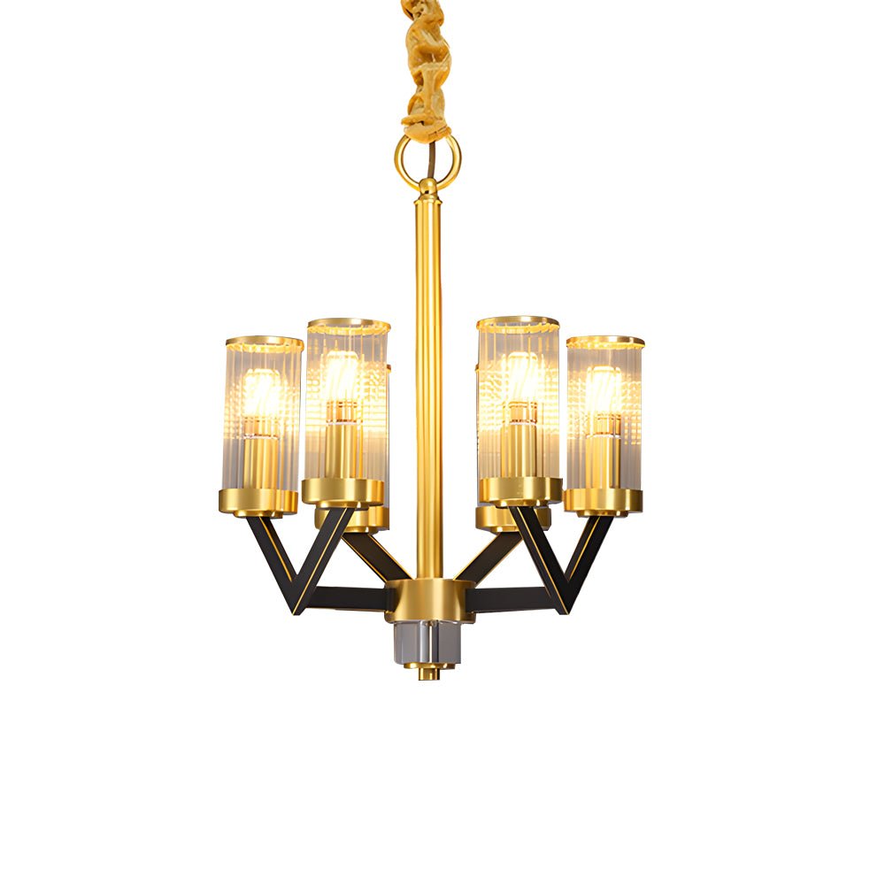 Round Molecular Glass Chandelier — Copper and Crystal, E14, 6-Light / 12-Light / 16-Light, Modern Postmodern