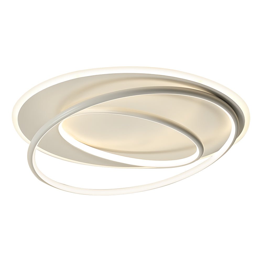 Round Ring LED Flush Mount — Aluminum & Acrylic, Three-Step Dimming, 3000K/4500K/6000K, 15.7"–23.6"