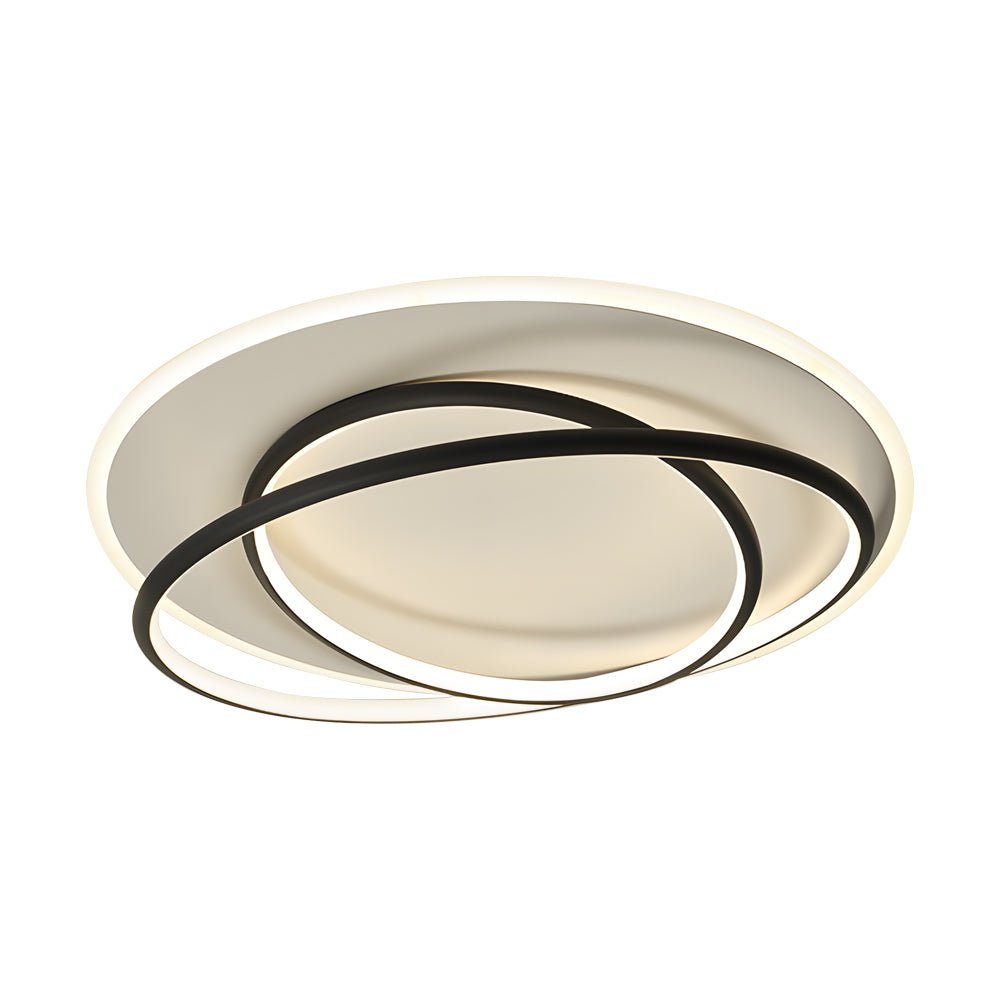 Round Ring LED Flush Mount — Aluminum & Acrylic, Three-Step Dimming, 3000K/4500K/6000K, 15.7"–23.6"