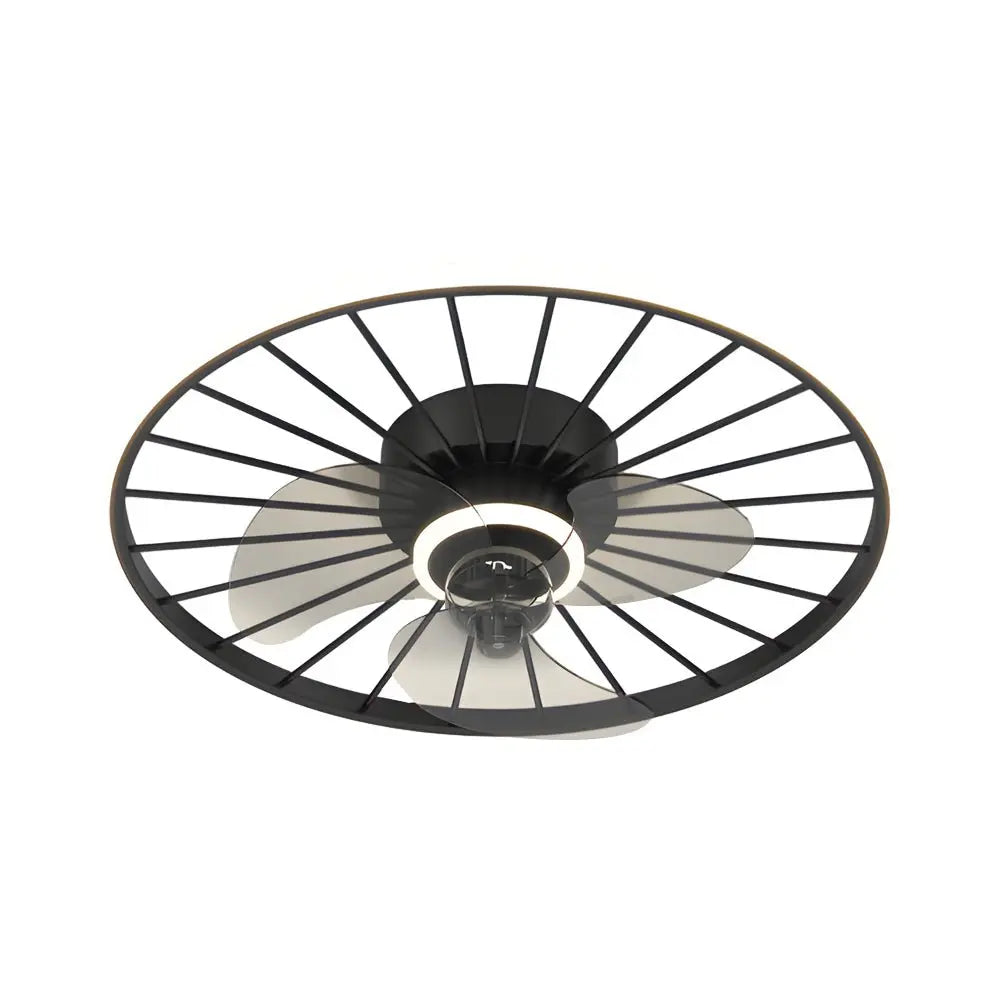 Nordic Modern Ceiling Fan and Light with Round Silent Mute and Three-Step Dimming Luxe