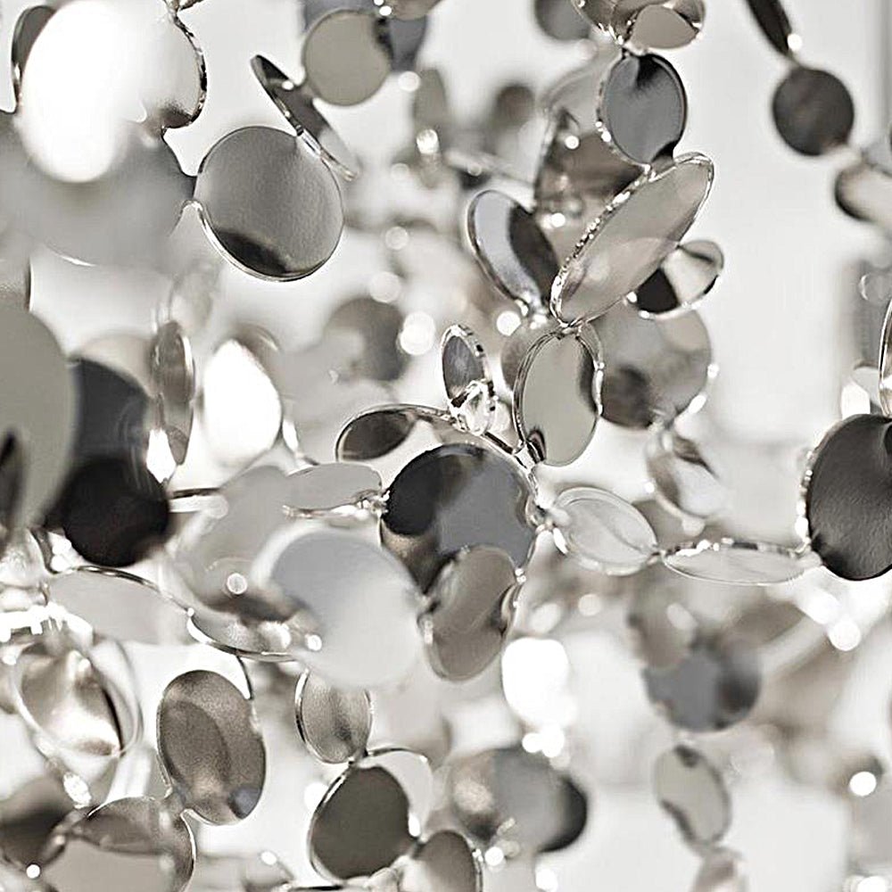 Dandelion Sphere Chandelier — Stainless Steel, 15.7" Diameter, 3000K Warm White, Adjustable 59.1" Cord