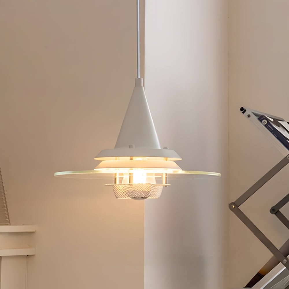 Modern Round Pendant Light — Transparent Glass, Chrome or White, 3-Step Dimming, 3000K/4500K/6000K