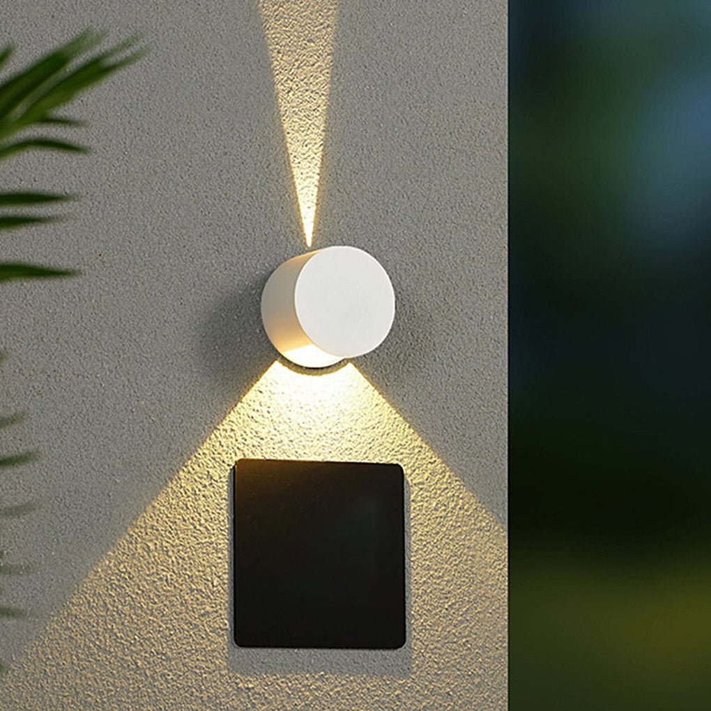 Waterproof LED Wall Lights - Round Up and Down Lighting for Indoor and Outdoor Balconies