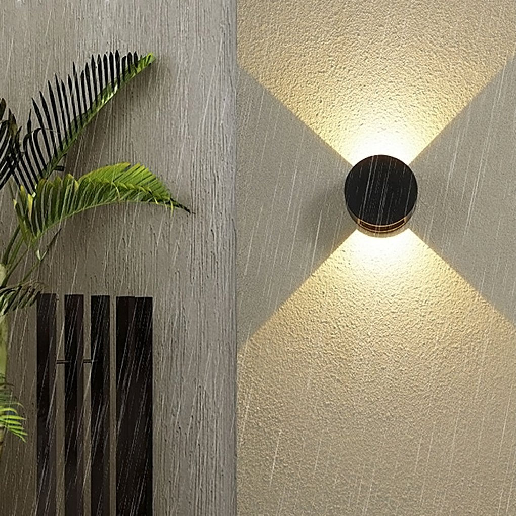 Waterproof LED Wall Lights - Round Up and Down Lighting for Indoor and Outdoor Balconies