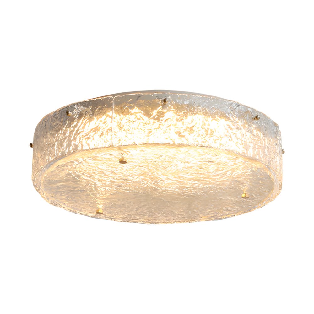 Water Ripple Round LED Flush Mount — Iron and Acrylic, 3000K Warm White, 15.7"–23.6"