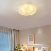 Water Ripple Round LED Flush Mount — Iron and Acrylic, 3000K Warm White, 15.7"–23.6"