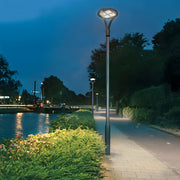 round waterproof led post top light with single or double arm options