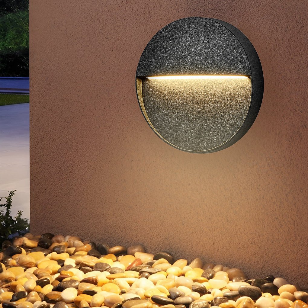 round waterproof outdoor stair lights creative wall sconces for steps and stairways