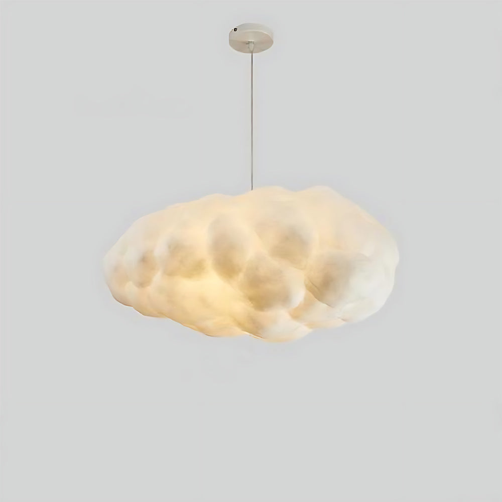 Cloud-Form Pendant Light — Fabric Shade, 1-Light, 40W E26/E27, Multiple Sizes