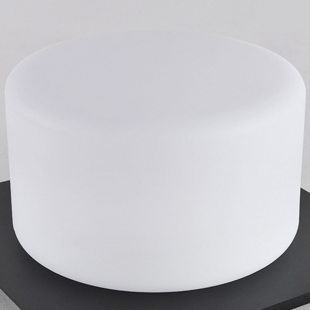Modern Minimalist Outdoor Pillar Light — Stainless Steel & PE, Sphere / Cube / Cylinder, E27, 5W LED, IP65 Weatherproof