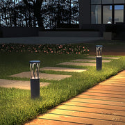 Modern Outdoor Bollard Path Light — Sand-Black Aluminum, LED, IP54, 300mm or 500mm