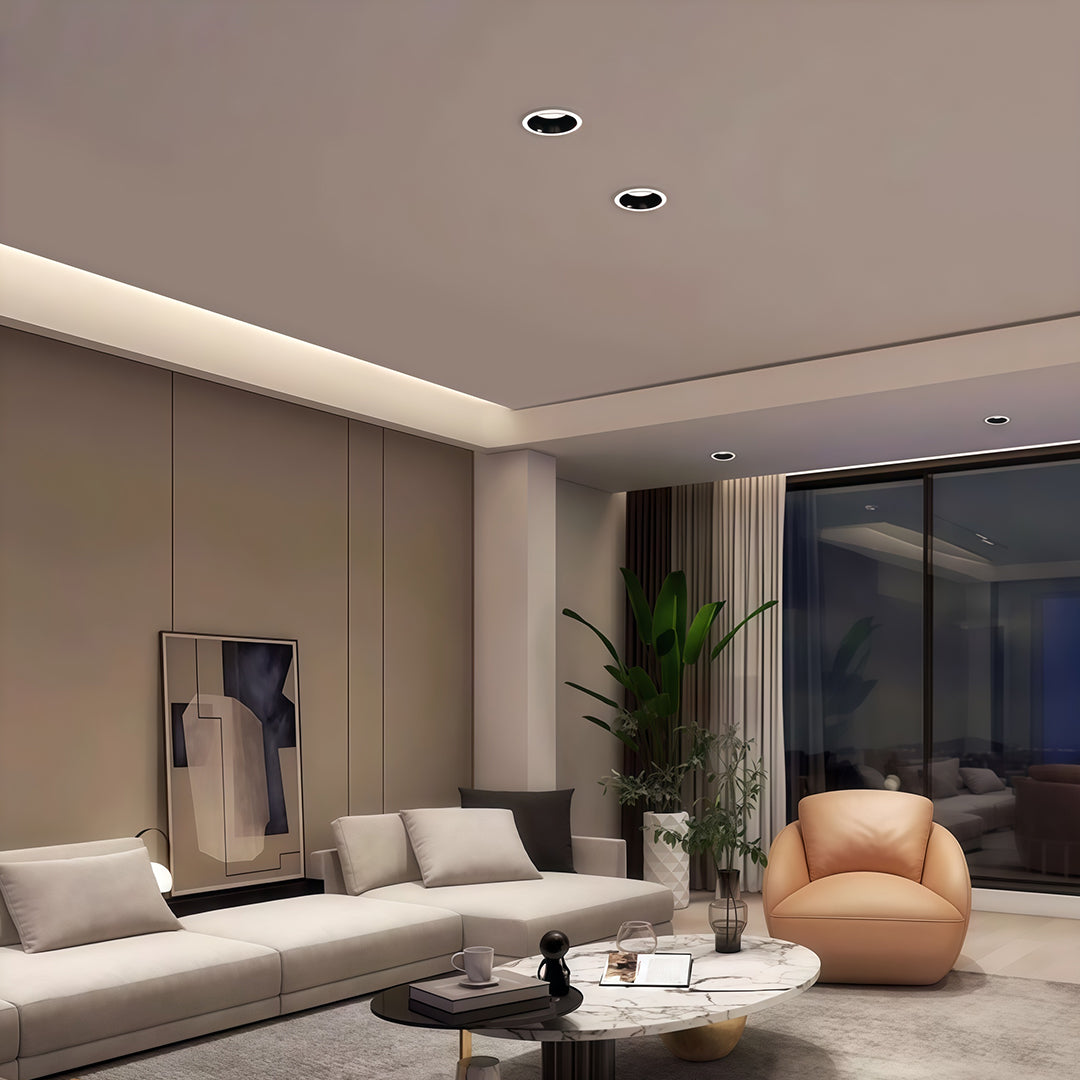 Anti-Dazzle Polarized Recessed LED Spotlight — Aluminum, 7W–15W, 3000K / 4000K / 6000K, Black / Silver / White