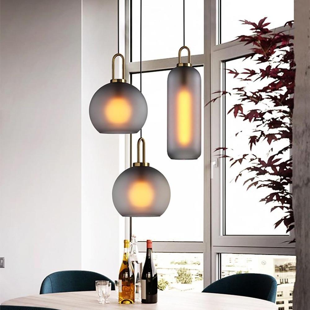 Industrial Semi-Globe Mini Pendant — Electroplated Metal, Frosted or Transparent Glass, E26/E27, 59" Adjustable Cord