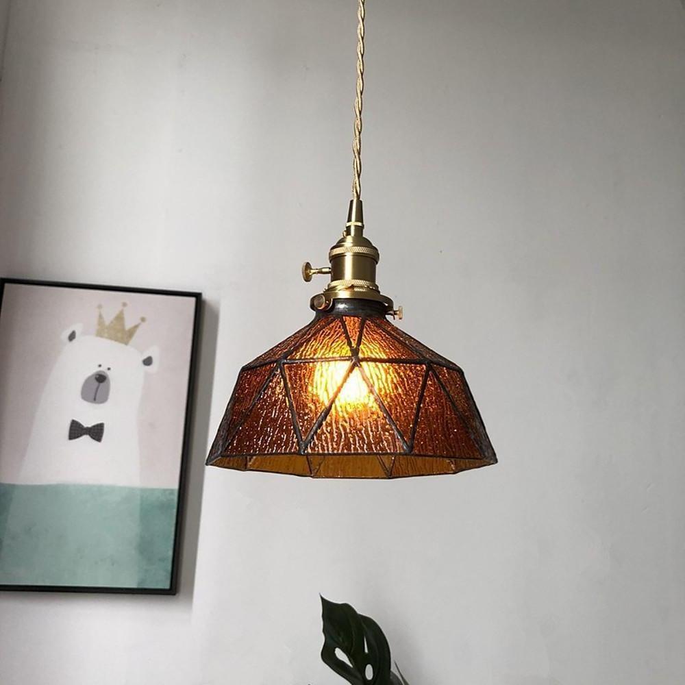 Industrial Lantern Mini Pendant — Glass and Metal, 4W LED 3000K, 39" Adjustable Cord