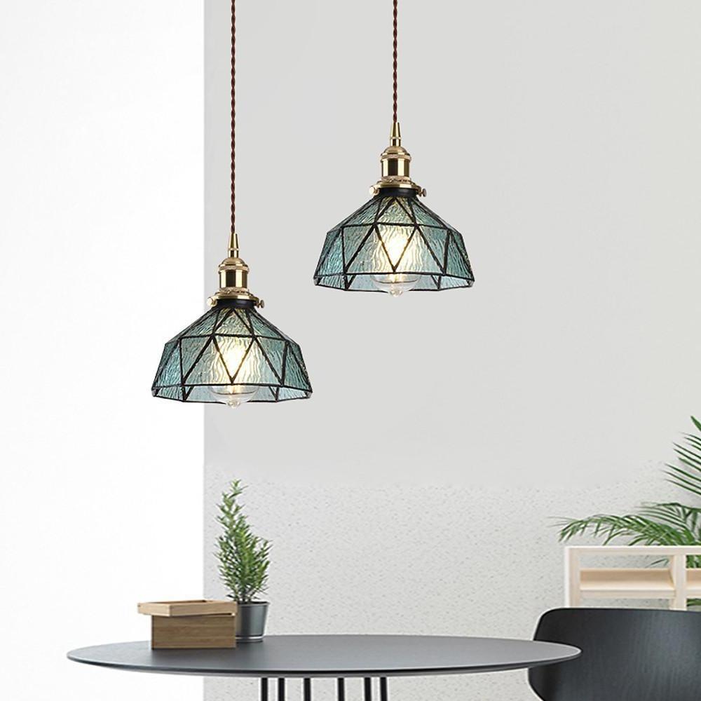Industrial Lantern Mini Pendant — Glass and Metal, 4W LED 3000K, 39" Adjustable Cord