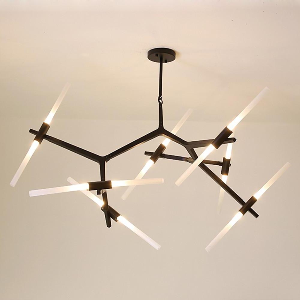Sputnik Chandelier — Aluminum, 14-Light LED, 67" Wide, 3000K / 6500K