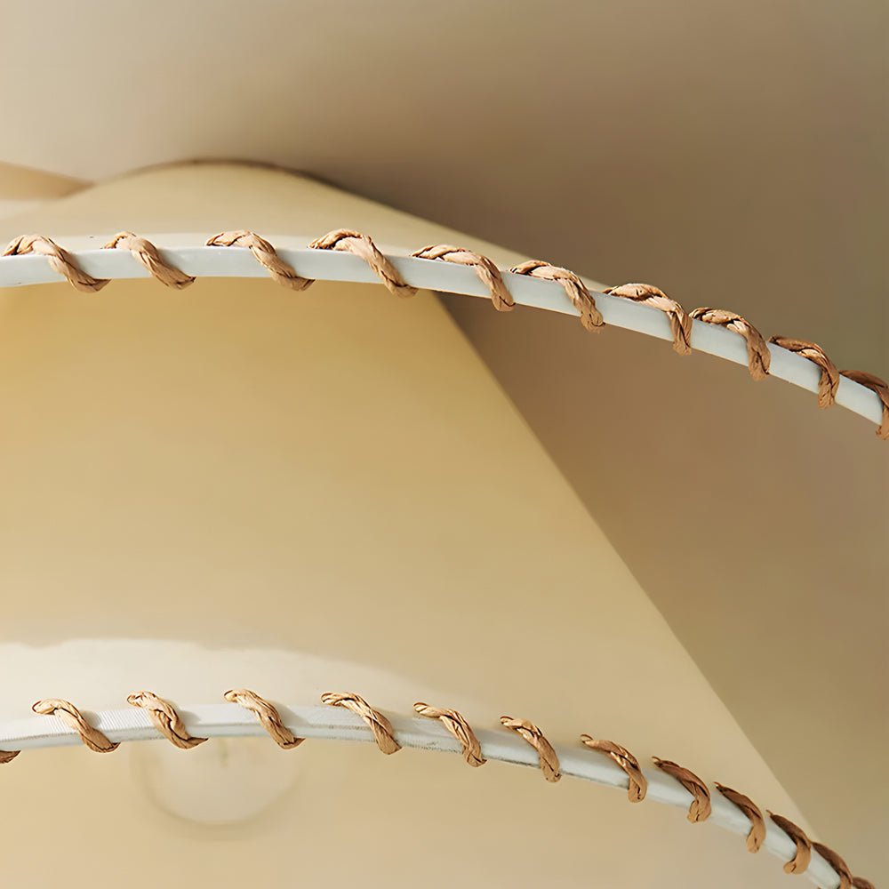 rustic 3 tier parchment pendant light 1 light hanging lamp with fabric shade