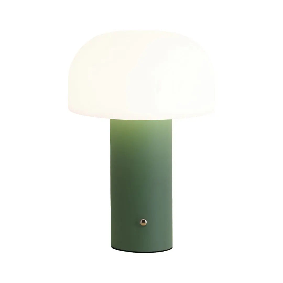 Novelty Table Lamp with Iron Base and Rotomolded Mushroom Shade Luxe