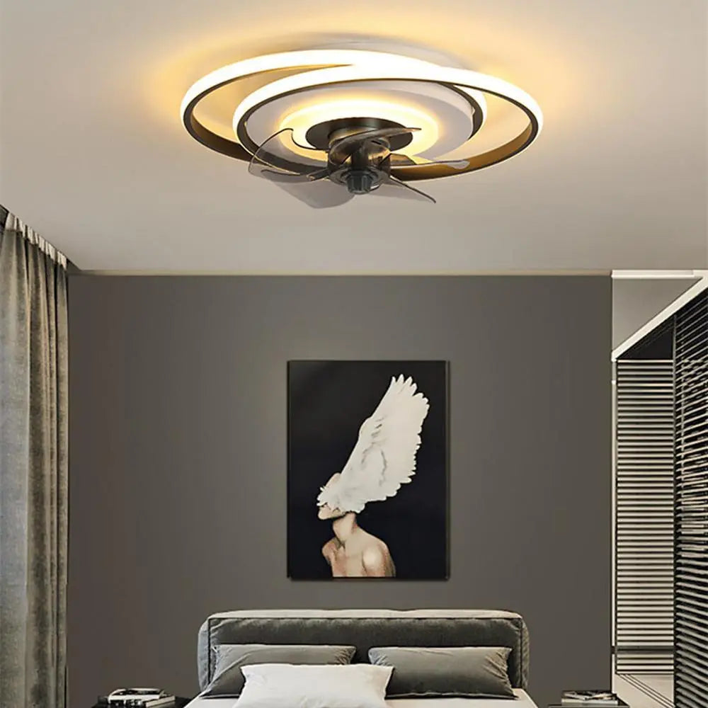 Modern Geometric Ceiling Fans Featuring LED Lighting Luxe