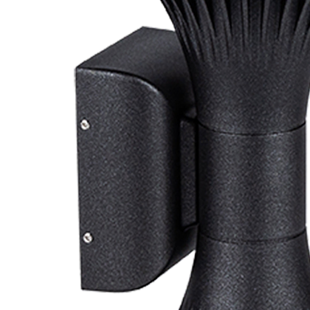Minimalist Up/Down Outdoor Wall Sconce — Die-Cast Aluminum, Black, 6W/8W LED, IP65, Single or Double-Head