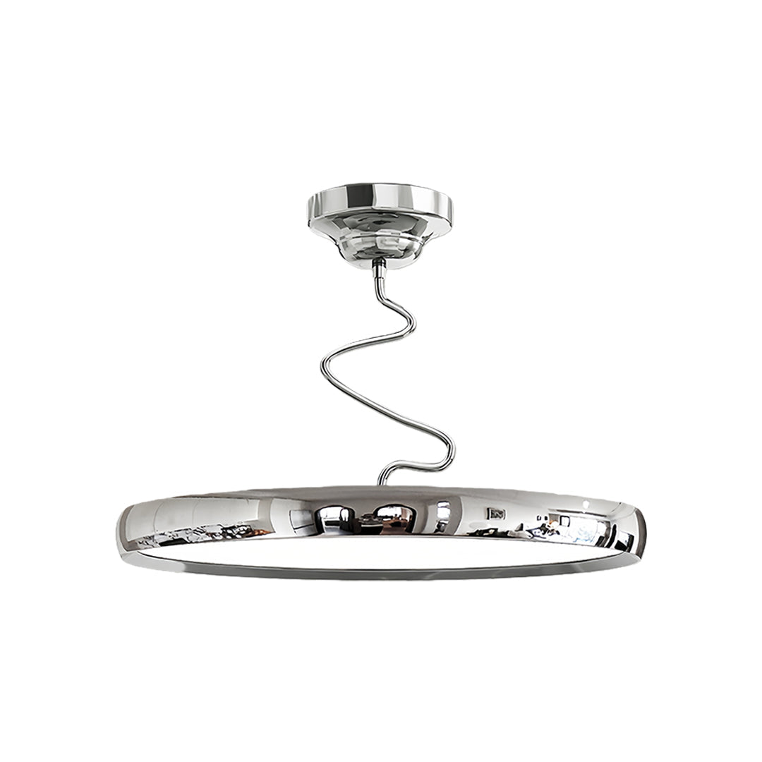 Twisted-Line LED Semi-Flush Mount — Aluminum & Iron, Acrylic Shade, Dimmable 3000K–6000K, 11.8"–23.6"