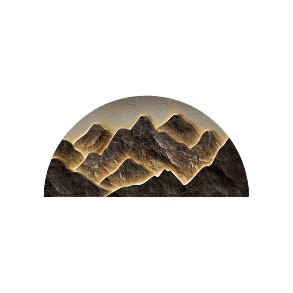 semicircular led wall art with decorative lighting