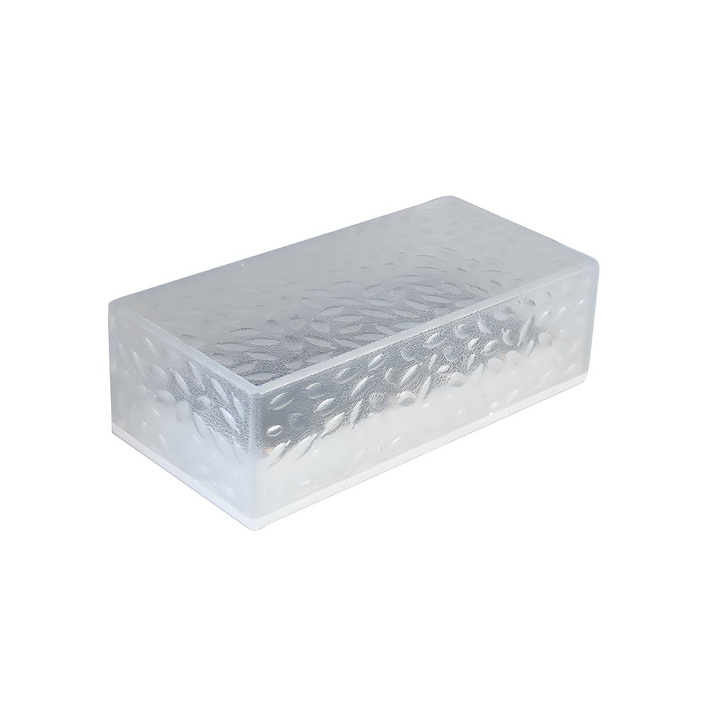 set of 2 solar led brick lights 10 hours of maximum illumination for modern outdoor steps and decks rectangular design