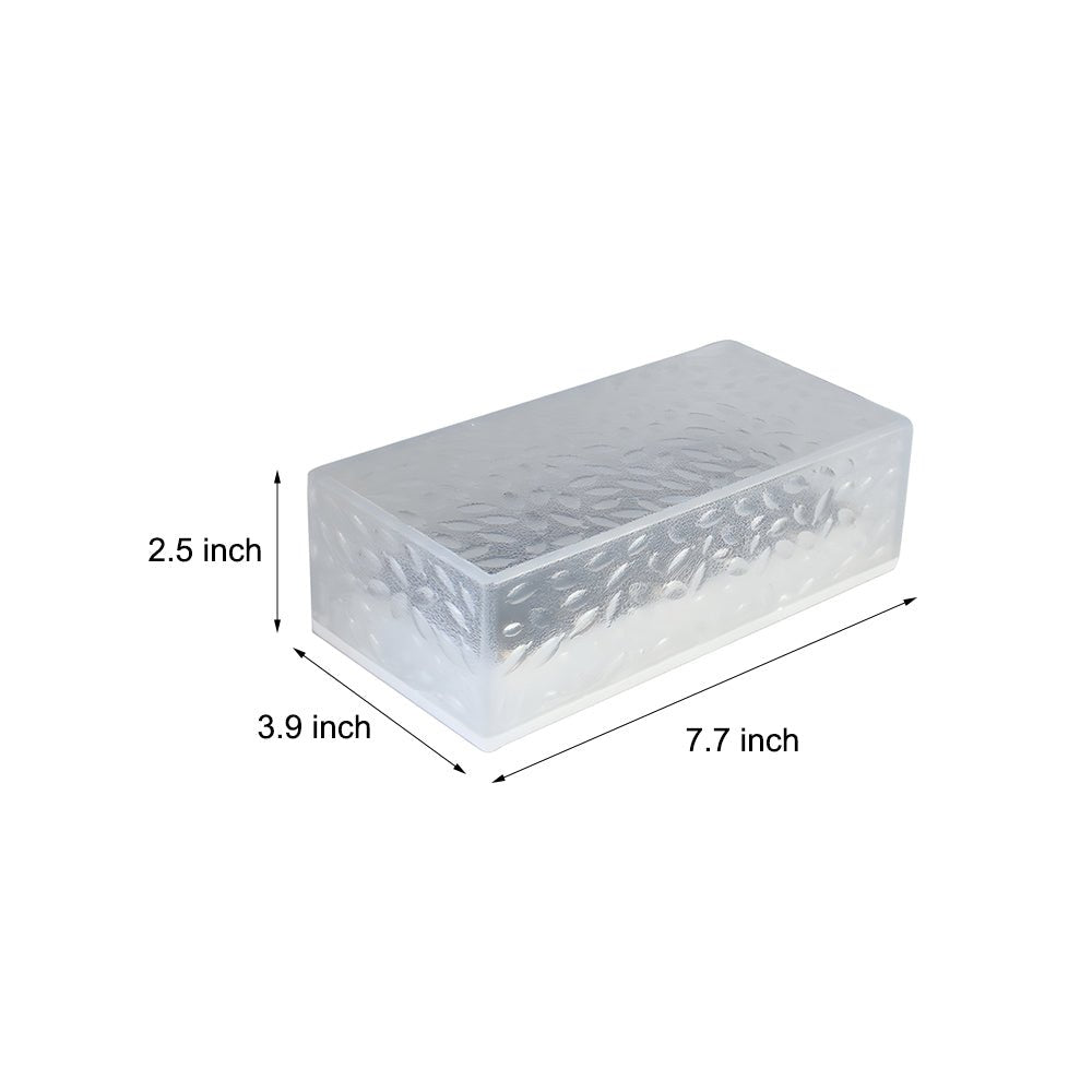set of 2 solar led brick lights 10 hours of maximum illumination for modern outdoor steps and decks rectangular design