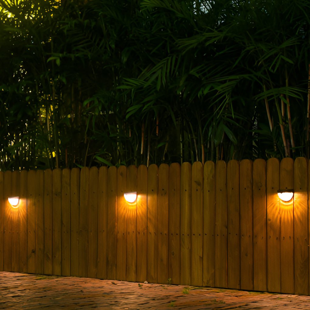 set of 4 solar led stair lights outdoor wall mounted garden step lights