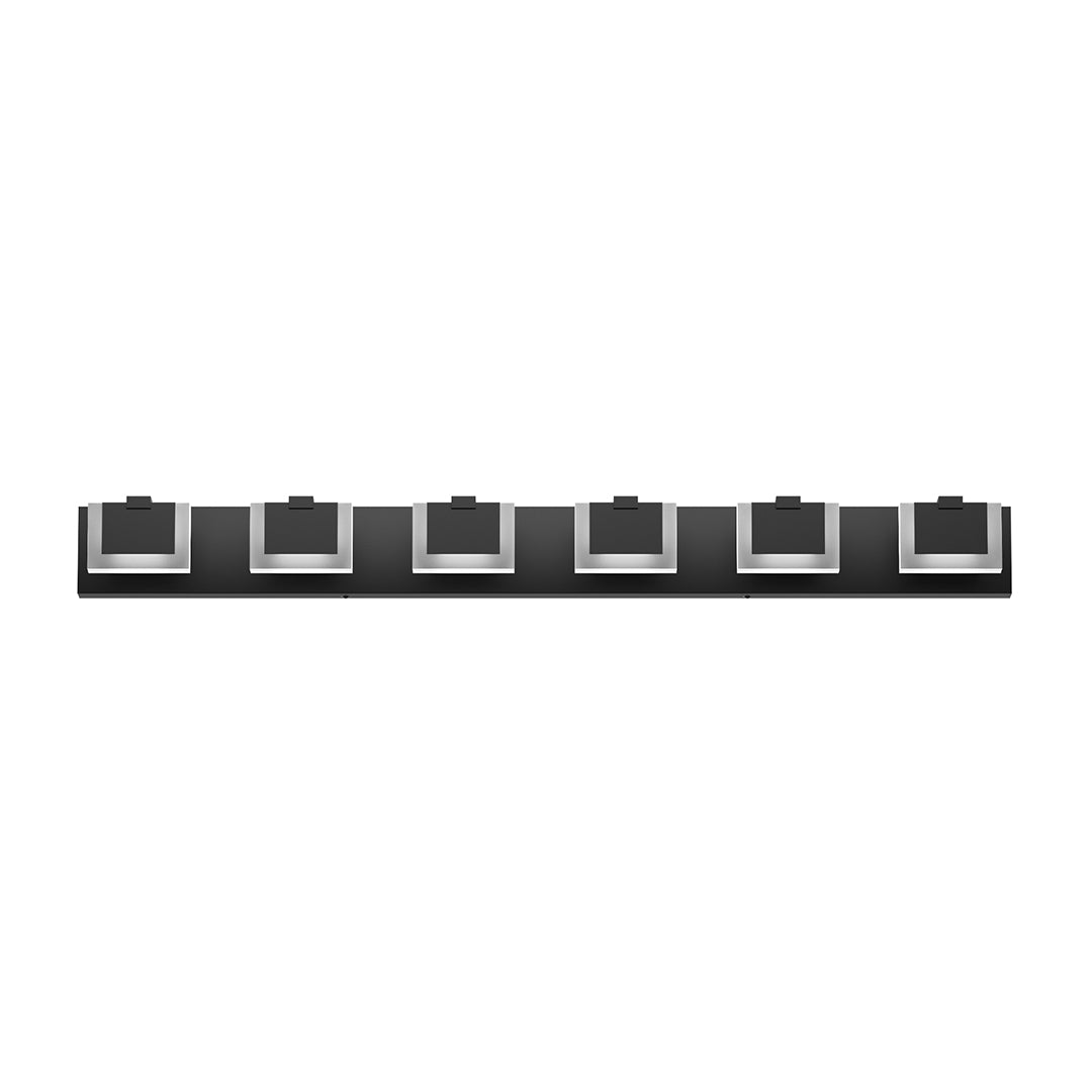 Minimalist Chrome LED Vanity Light — Aluminum, 6000K, 3 to 6-Light, Hardwired
