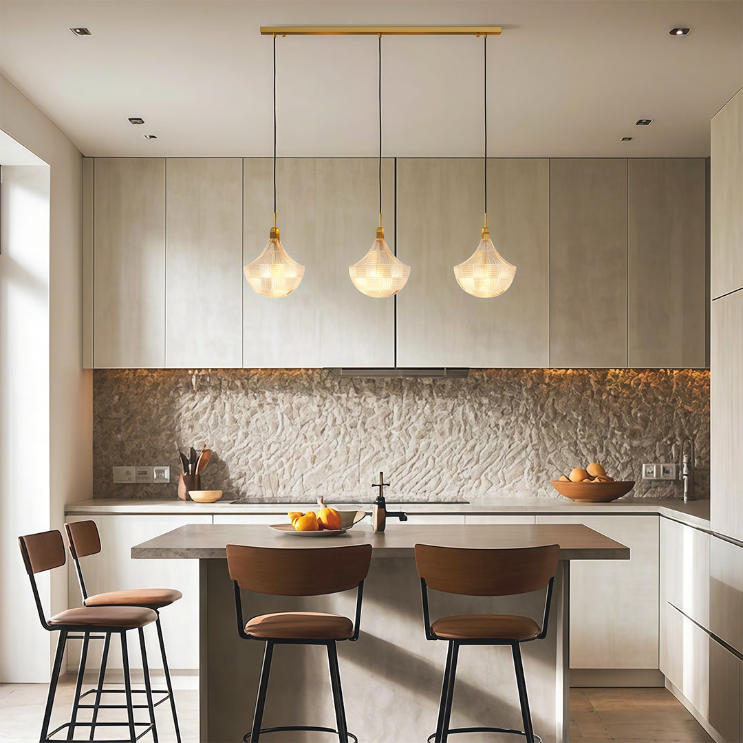 Shell Chandelier — Seashell Glass Shades, Full Copper Frame, G9, 3/7/9/16-Light, Copper / Chrome / Black