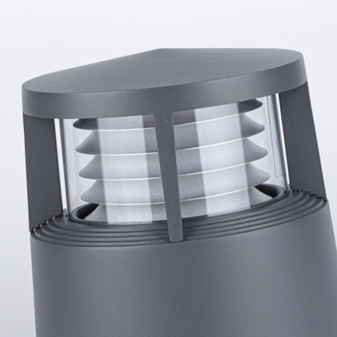 Minimalist Cylindrical LED Bollard Light — Die-Cast Aluminum, 18W, E27, IP65, 3000K Warm White
