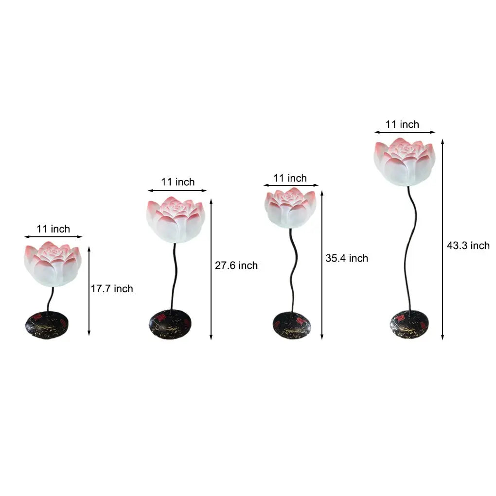 Short Elegant Lotus Aesthetics LED Flower Floor Lamp Luxe