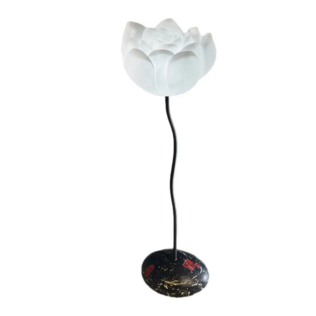 Short Elegant Lotus Aesthetics LED Flower Floor Lamp Luxe