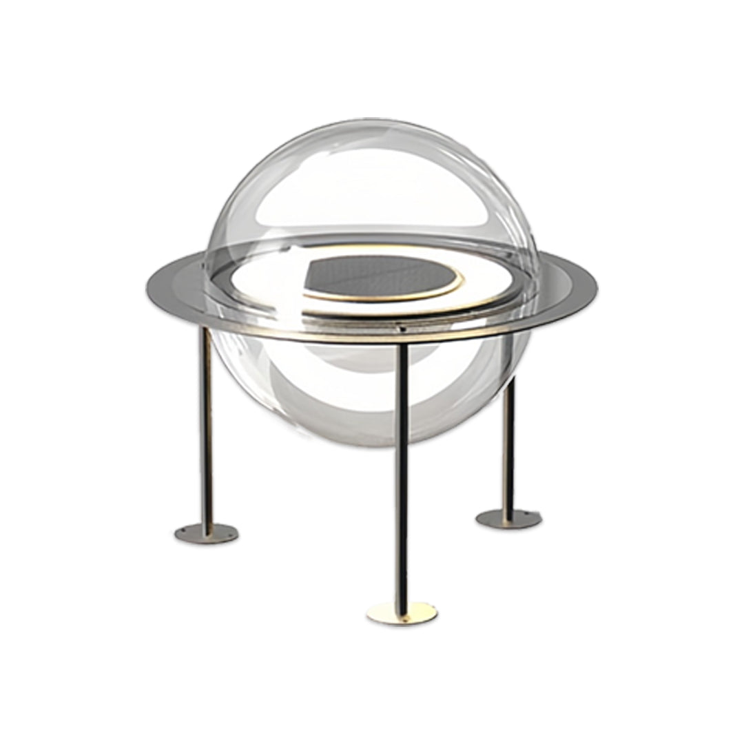 Globe Solar Gate Pillar Light — Stainless Steel, Black, 12W LED, 4500mAh, IP65 Weatherproof, Remote Control