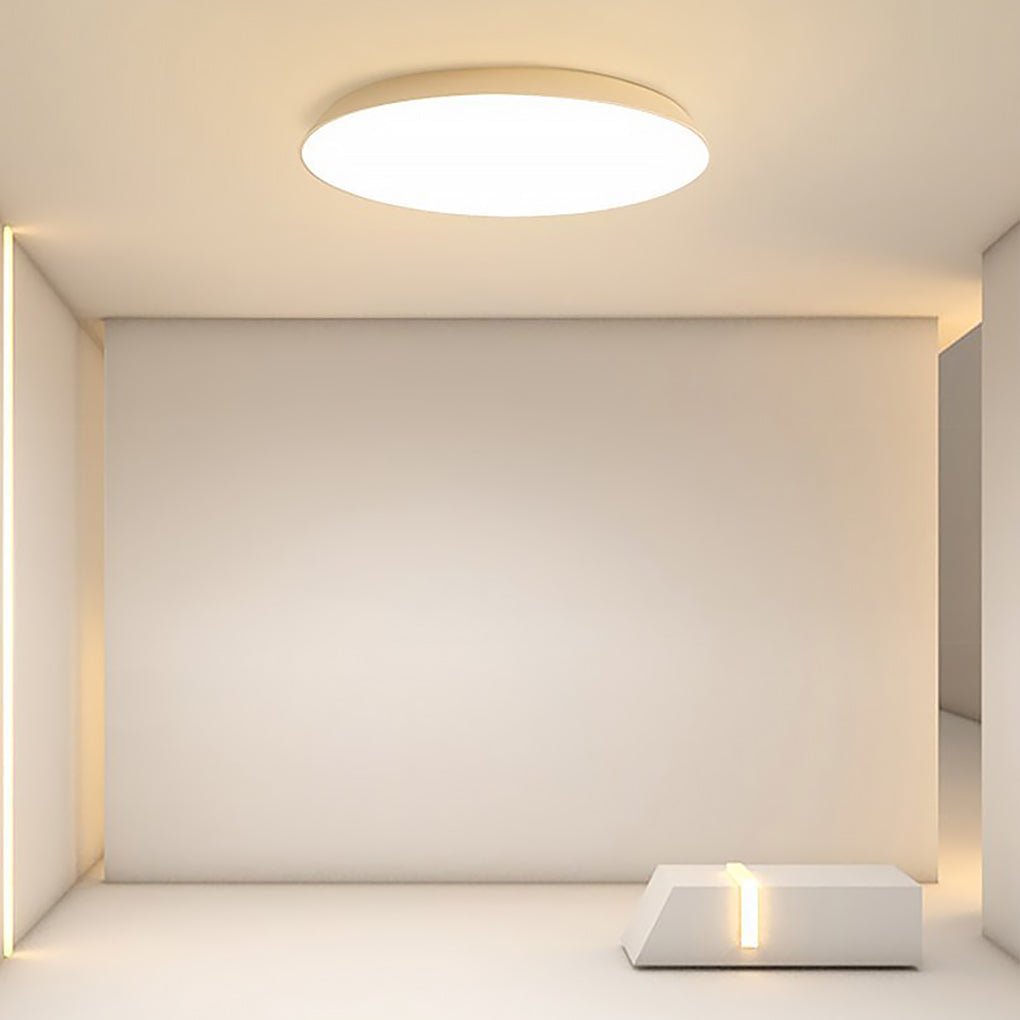 Bowl-Shaped LED Flush Mount — Iron and Acrylic, 17"–24.4", 3000K / 6000K / Dimmable with Remote