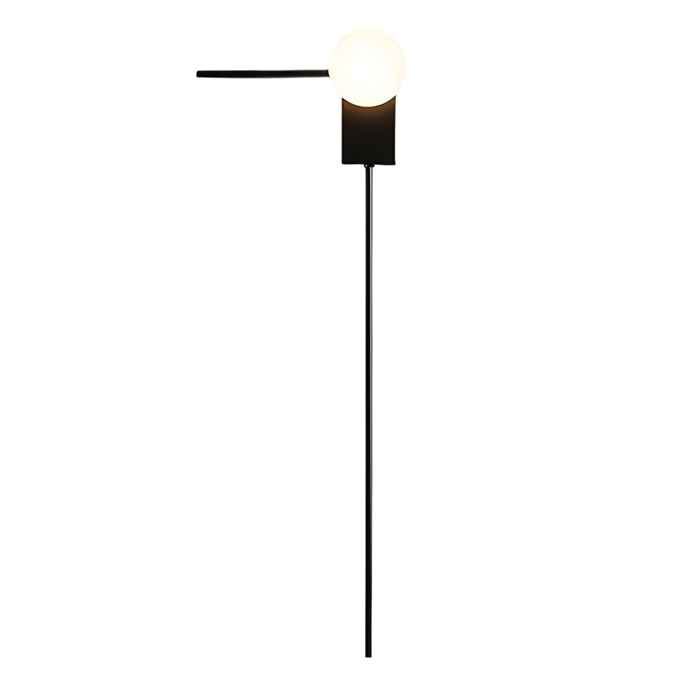 Glass Ball Linear Wall Sconce — Iron and Glass, Modern Minimalist, Hardwired, 3000K Warm White