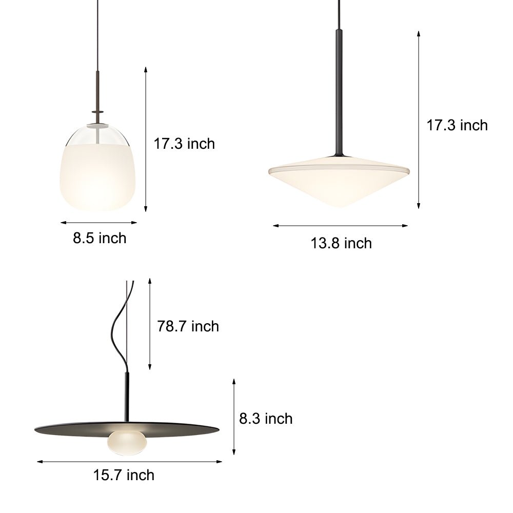 Postmodern UFO Ball Pendant — Iron and Glass, Warm White LED