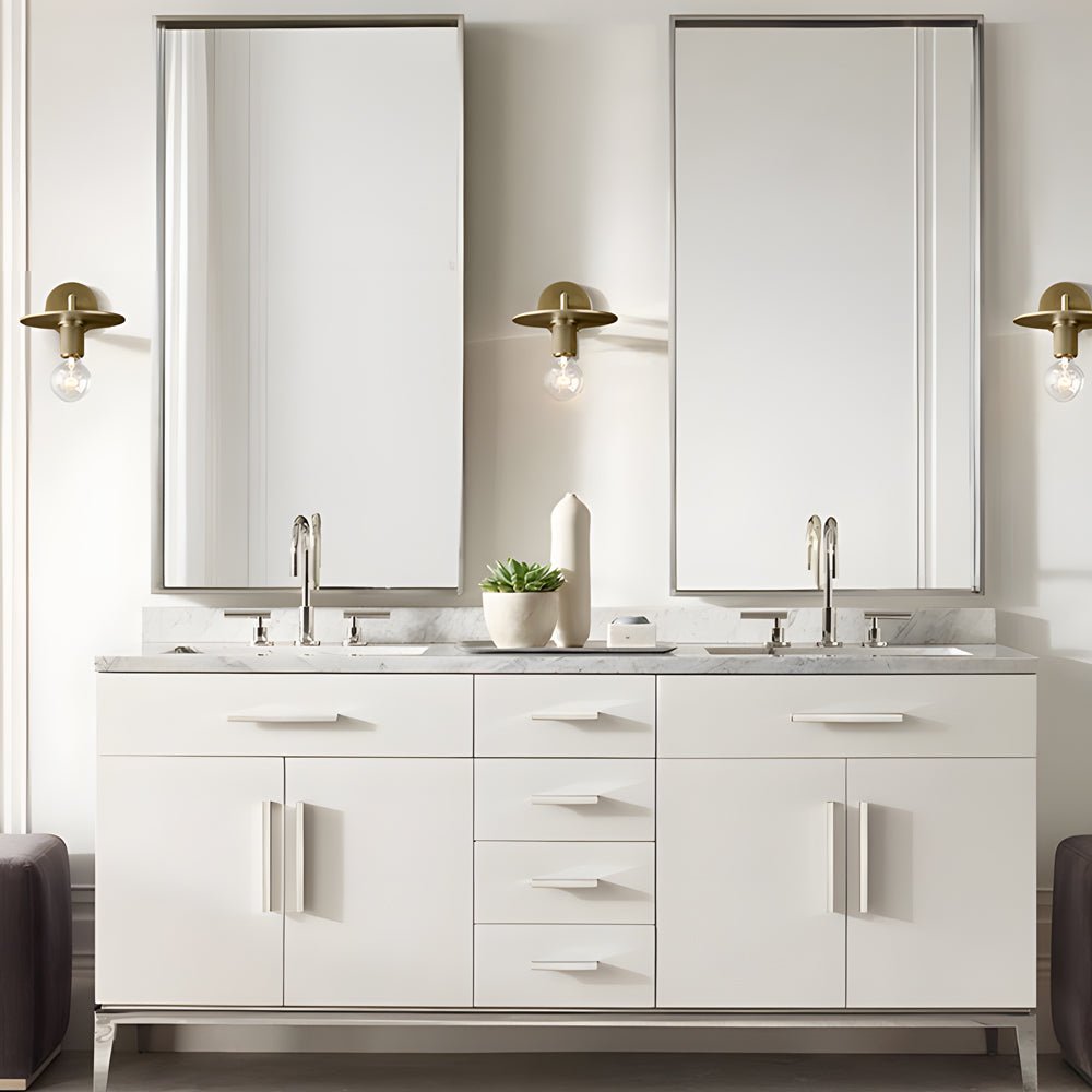 Postmodern Wall Sconce — Glass Shade, Hardwired, LED, 3000K Warm White, Multiple Shade Shapes