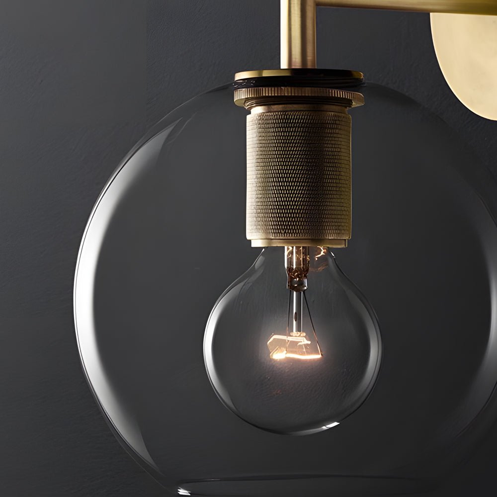 Postmodern Wall Sconce — Glass Shade, Hardwired, LED, 3000K Warm White, Multiple Shade Shapes