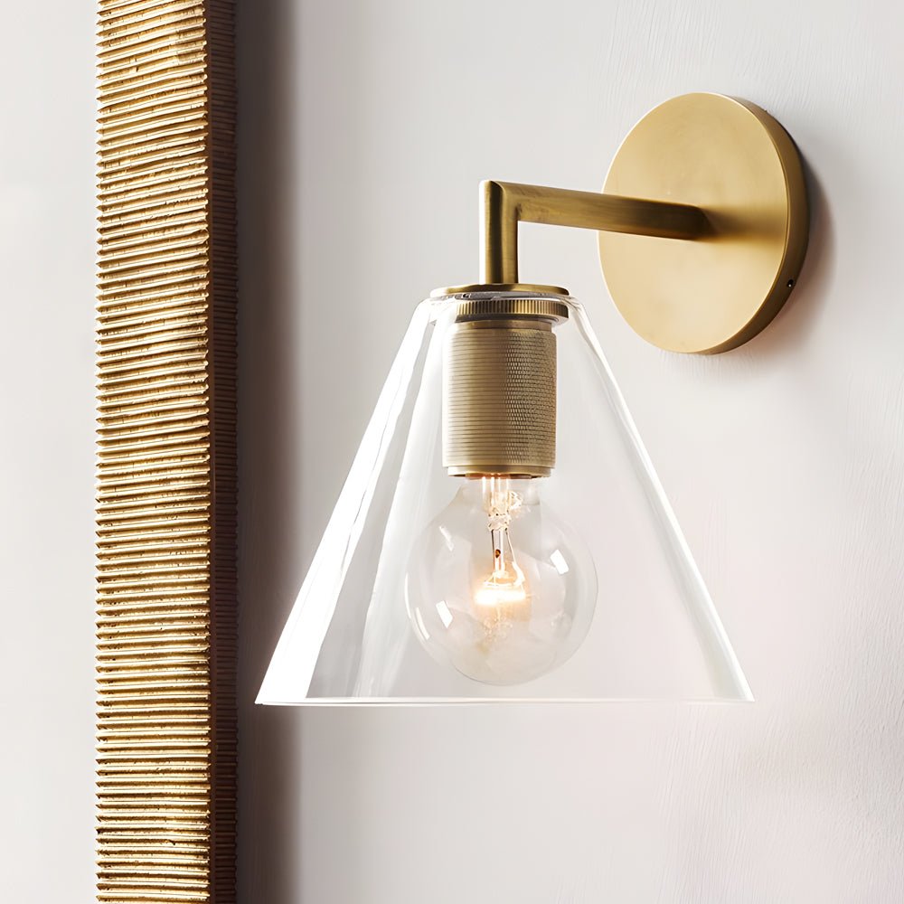 Postmodern Wall Sconce — Glass Shade, Hardwired, LED, 3000K Warm White, Multiple Shade Shapes