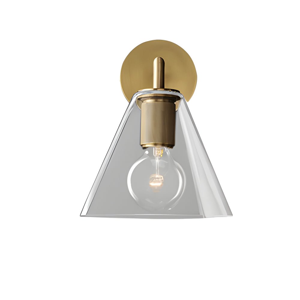 Postmodern Wall Sconce — Glass Shade, Hardwired, LED, 3000K Warm White, Multiple Shade Shapes