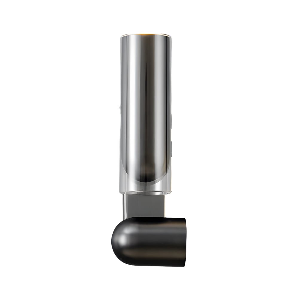 Modern Cylinder Up/Down Wall Sconce — Iron and Glass, Adjustable 350°, GU10, Gray or Red Copper